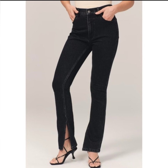 Abercrombie & Fitch Denim - Abercrombie & Fitch Black High-Rise Skinny Jean with Split Inseam